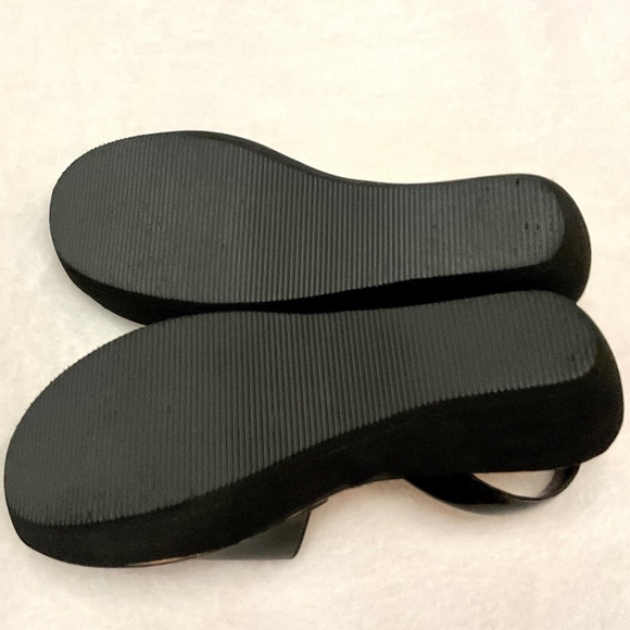 Black KENNETH COLE REACTION Open Toe Comfort Slingback Platform Sandal Sz 7 - Picture 10 of 14